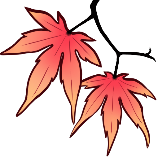 Hojas en otoño de japón. 
