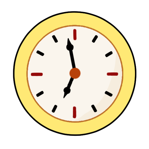 reloj que marca las 7 en punto