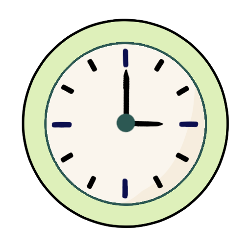 reloj que marca las 3