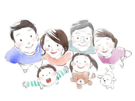 Ilustración de una familia.